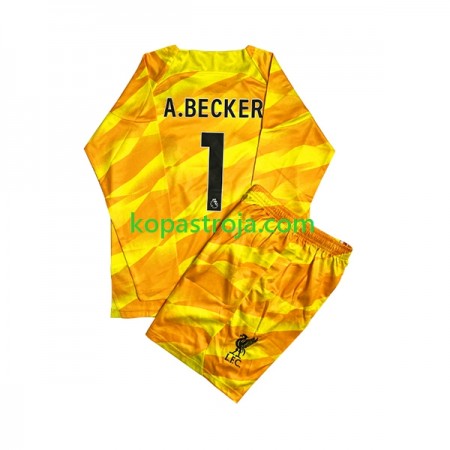 Billiga Fotbollströjor Liverpool A.Becker 1 Målvakt Barn Tredje tröja 2023/24 Långärmad